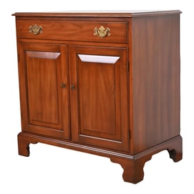 Henkel Harris American Colonial Cherry Wood Server or Bar Cabinet, Newly Restored