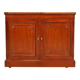 Kindel Furniture Regency Mahogany Flip Top Rolling Bar Cabinet