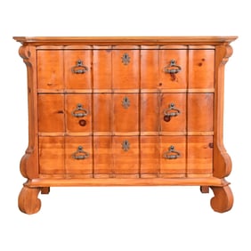 Romweber Spanish Baroque Carved Pine Commode or Chest of Drawers