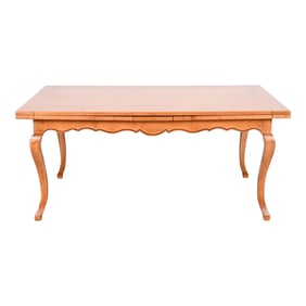 Baker Furniture Italian Provincial Maple Harvest Farm Table, Newly Refinished