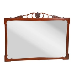 Vintage Georgian Carved Mahogany Framed Wall Mirror