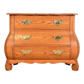 Baker Furniture French Provincial Louis XV Oak Bombay Chest, Newly Refinished