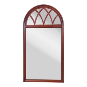Vintage Ethan Allen Palladian Style Mahogany Arched Wall Mirror