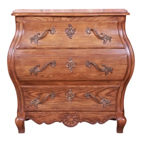 Baker Furniture French Provincial Louis XV Carved Oak Bombay Chest