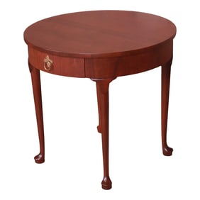 Baker Furniture Queen Anne Walnut Tea Table, Newly Refinished