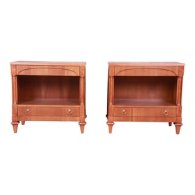 John Widdicomb French Regency Walnut Nightstands, Newly Refinished