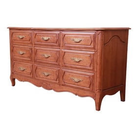Davis Cabinet Company French Provincial Louis XV Triple Dresser or Credenza