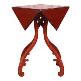 Baker Furniture Georgian Mahogany Handkerchief Drop Leaf Side Table