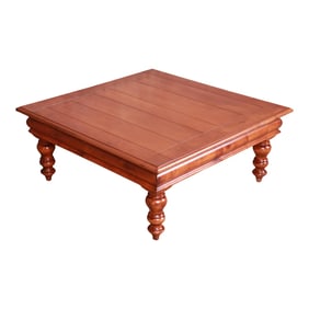 Baker Furniture Italian Provincial Maple Coffee Table, Newly Refinished