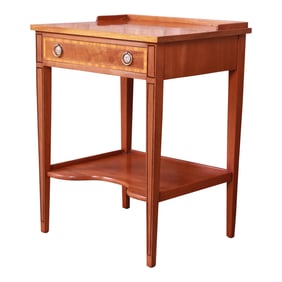 Beacon Hill Collection Federal Style Banded Mahogany Nightstand