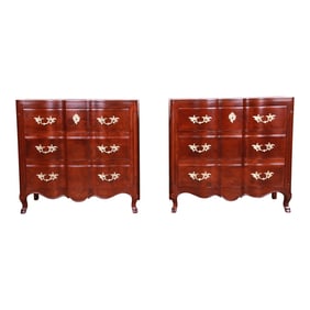 John Widdicomb French Provincial Louis XV Bedside Chests, Newly Refinished