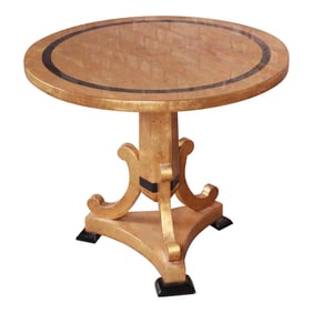 Enrique Garcel for Jimeco Gold Gilt and Ebonized Hollywood Regency Center or Occasional Table