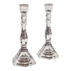 Tiffany & Co. Clear Crystal Candlesticks, Pair
