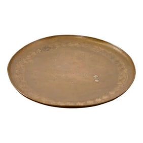 Tiffany Studios New York Bronze Plate With Greek Key Design