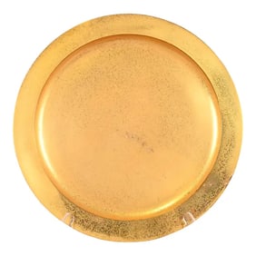 Tiffany Studios New York Bronze Doré Large Plate or Charger