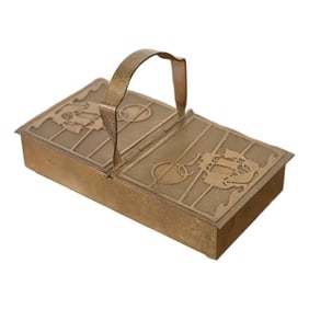 Silver Crest Arts & Crafts Nautical Bronze Humidor Cigar Box With Handle