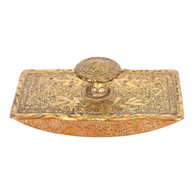 Tiffany Studios New York Louis XVI Gilt Bronze Rocker Blotter, Circa 1910