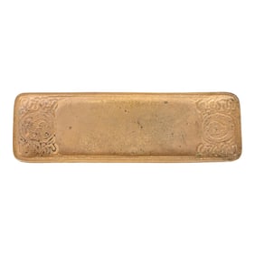 Tiffany Studios New York Zodiac Bronze Doré Pen Tray