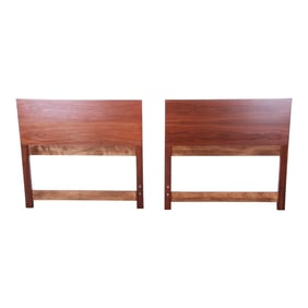 Paul McCobb for Calvin Mid-Century Modern Walnut Twin Headboards, Pair