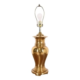 Tiffany & Co. Style Mid-Century Hollywood Regency Large Brass Table Lamp