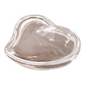 Elsa Peretti for Tiffany & Co. Clear Crystal Heart-Shaped Lidded Trinket Jewelry Box