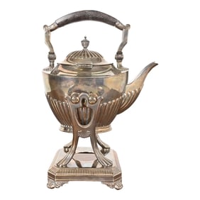 Tiffany & Co. Art Deco Silverplate Tea Kettle or Coffee Pot With Boiler