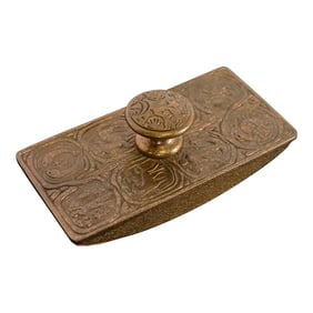 Tiffany Studios New York Zodiac Pattern Bronze Rocker Blotter