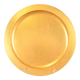 Tiffany Studios New York Bronze Doré Large Plate or Charger