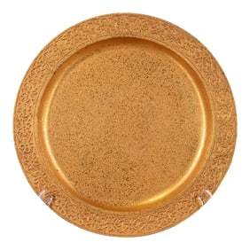 Tiffany Studios New York Bronze Doré Plate or Charger