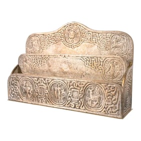 Tiffany Studios New York Zodiac Pattern Bronze Letter Rack