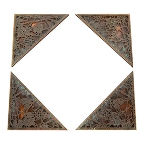 Tiffany Studios New York Grapevine Bronze Blotter Corners