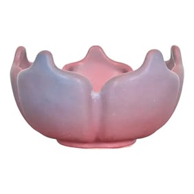 Van Briggle Arts & Crafts Tulip Form Pink and Lavender Glazed Ceramic Bowl, Early 20th Century
