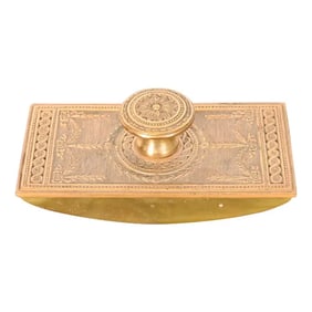 Tiffany Studios New York Adam Bronze Doré Rocker Blotter