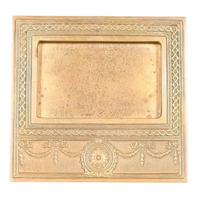 Tiffany Studios New York "Adam" Bronze Doré Desk Calendar Frame or Picture Frame