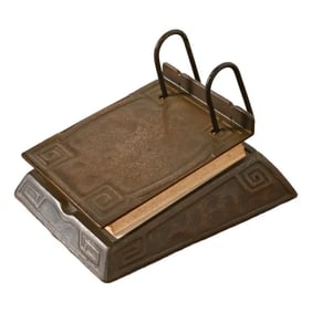 Tiffany Studios New York Zodiac Bronze Perpetual Desk Calendar, Circa 1910