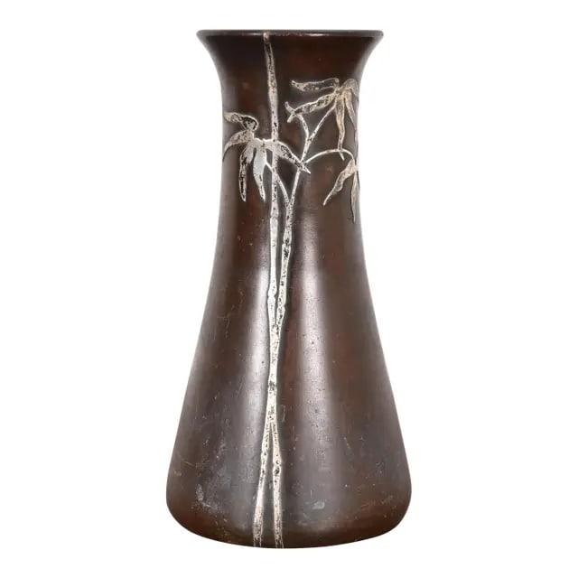 Heintz Arts & Crafts Sterling Silver on Bronze Vase (1 of 12)