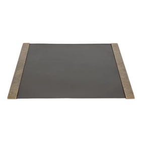 Tiffany Studios New York Zodiac Bronze Blotter Ends With Leather Desk Blotter