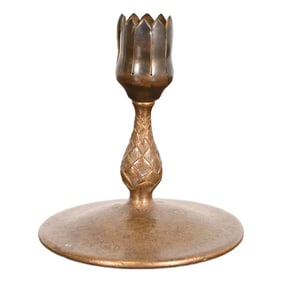 Tiffany Studios New York Bronze Artichoke Form Vase Stand or Candlestick