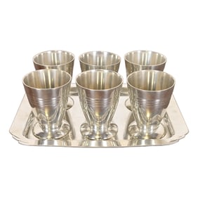 Karl Kipp Art Deco Pewter Cocktail Set, Circa 1920s