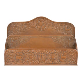 Tiffany Studios New York Zodiac Bronze Letter Rack