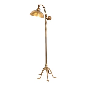 Tiffany Studios New York Bronze Doré Counterbalance Floor Lamp, Circa 1910