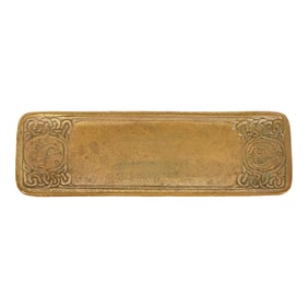 Tiffany Studios New York "Zodiac" Bronze Pen Tray