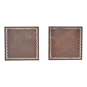 Heintz Arts & Crafts Sterling Silver on Bronze Bookends