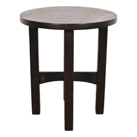 Gustav Stickley Antique Mission Oak Arts & Crafts Tabouret Side Table, Circa 1905