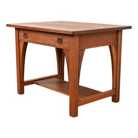 Limbert Antique Mission Oak Arts & Crafts Desk or Library Table, Circa 1910