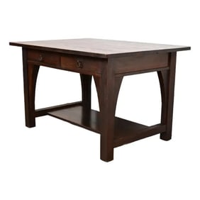 Limbert Antique Mission Oak Arts & Crafts Desk or Library Table, Circa 1910