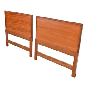 Frank Lloyd Wright Taliesin Mahogany Twin Headboards, Newly Restored