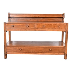Gustav Stickley Style Mission Oak Arts & Crafts Sideboard or Buffet Server