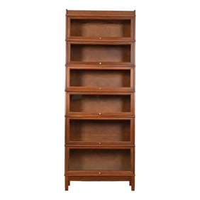 Arts & Crafts Walnut Six-Stack Barrister Bookcase by Hale