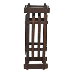 Stickley Style Antique Mission Oak Arts & Crafts Umbrella Stand, Circa 1900